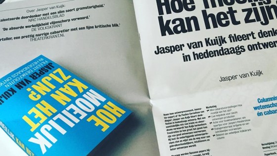 boek met columns van Jasper van Kuijk